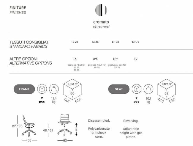Стул офисный на колесах Scab Design, Zebra Pop