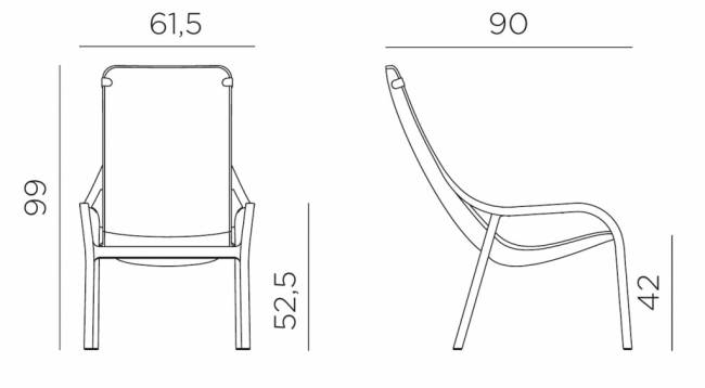 Лаунж-кресло пластиковое Net Lounge белый 615х900х990 мм Лаунж-кресло пластиковое Net Lounge белый 615х900х990 мм