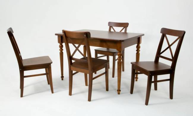 Обеденная группа Вивальди 120 со стульями Ингольф орех Обеденная группа Вивальди 120 со стульями Ингольф орех