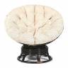 Кресло-качалка PAPASAN/ПАПАСАН w 23/01 B /с подушкой/ 115х78х104 см, Antique brown (античный черно-коричневый), ткань Старт