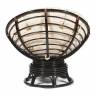 Кресло-качалка PAPASAN/ПАПАСАН w 23/01 B /с подушкой/ 115х78х104 см, Antique brown (античный черно-коричневый), ткань Старт