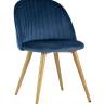 Стул Лион Страйпс велюр голубой