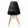 Стул CINDY (EAMES) (mod. 1801) дерево бук/металл/сиденье пластик, 45x51x82 см, Black (черный) (Комплект из 4 шт.) черный