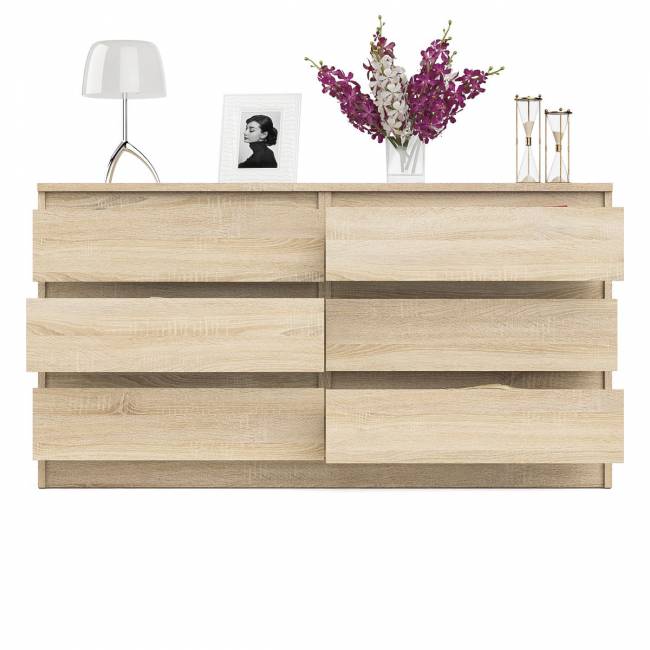 Комод на шесть ящиков Мори МК1380.6 цвет дуб сонома Комод на шесть ящиков Мори МК1380.6 цвет дуб сонома
