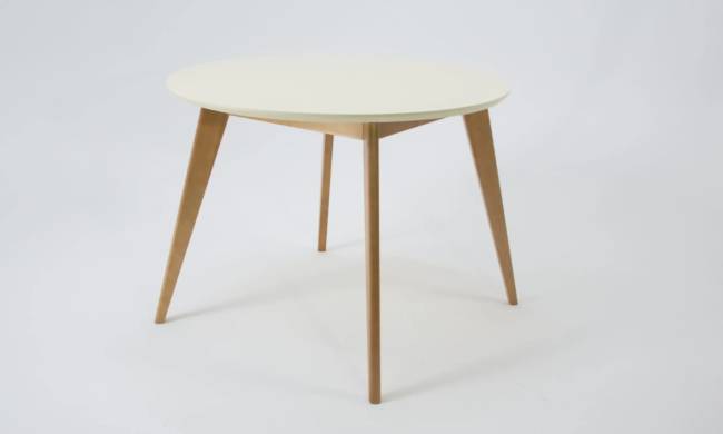 Стол Сканди К 100, Натуральное дерево/Слоновая кость Стол Сканди К 100, Натуральное дерево/Слоновая кость