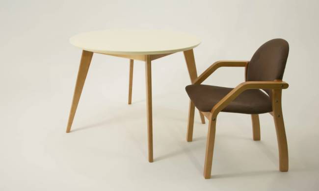 Стол Сканди К 100, Натуральное дерево/Слоновая кость Стол Сканди К 100, Натуральное дерево/Слоновая кость