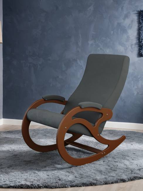 Кресло-качалка Каула М Ткань Макс 965, каркас орех Кресло-качалка Каула М Ткань Макс 965, каркас орех