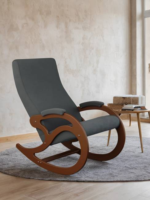 Кресло-качалка Каула М Ткань Макс 965, каркас орех Кресло-качалка Каула М Ткань Макс 965, каркас орех