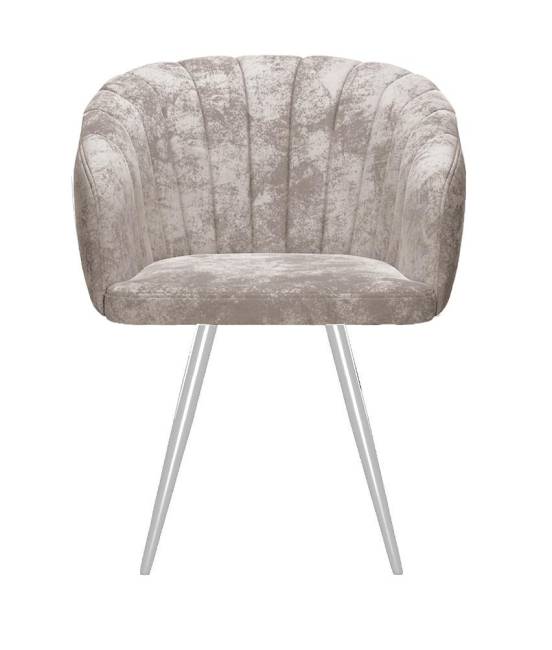 Стул DikLine 442 поворотный, M02 бежевый, ножки белые Стул DikLine 442 поворотный, M02 бежевый, ножки белые