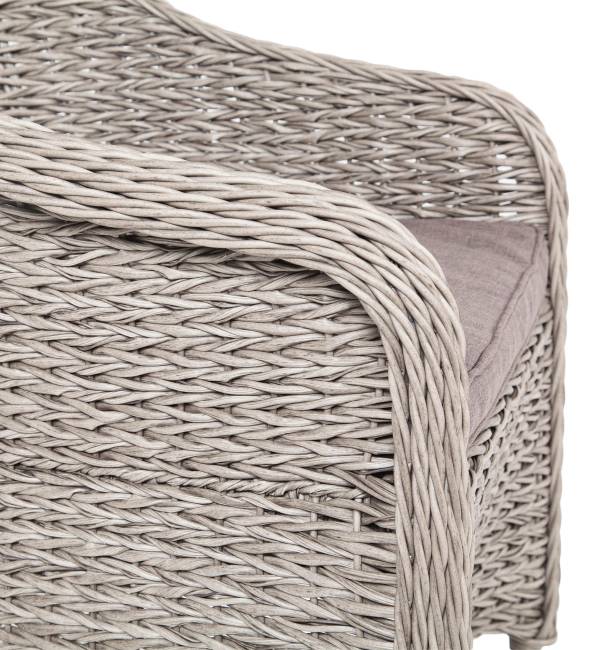 "Равенна" плетеное кресло из искусственного ротанга (гиацинт), цвет серый "Равенна" плетеное кресло из искусственного ротанга (гиацинт), цвет серый