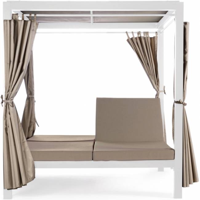 Шатер с лежаками Enigma белый, тортора 2080х1880х2050 мм Шатер с лежаками Enigma белый, тортора 2080х1880х2050 мм