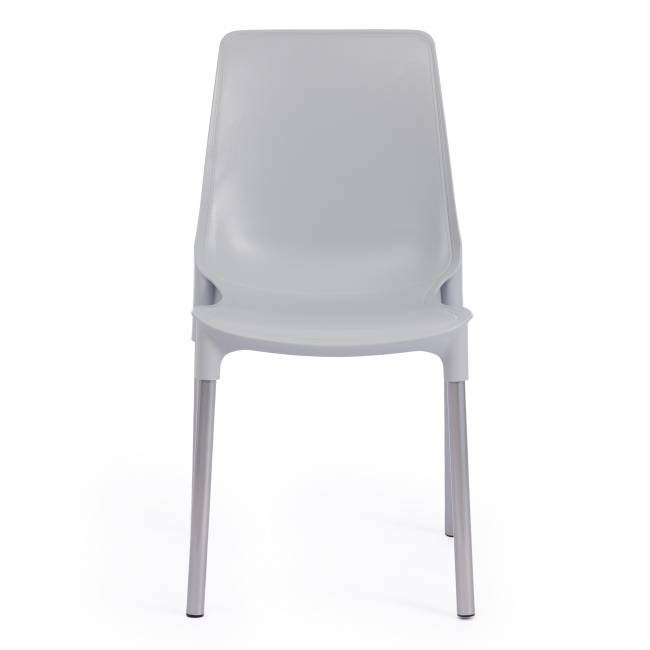 Стул Джениус/Genius (мод. 75) пластик/металл, 46x56x84cм, серый/опоры хром (Комплект из 4 шт.) серый металл/пластик Стул Джениус/Genius (мод. 75) пластик/металл, 46x56x84cм, серый/опоры хром (Комплект из 4 шт.) серый металл/пластик