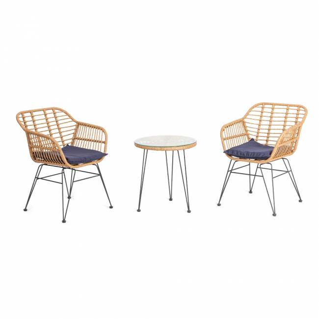 Набор мебели из искусственного ротанга Адриан Мини, бежевый Набор мебели из искусственного ротанга Адриан Мини, бежевый