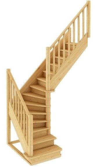 Деревянная лестница ЛС-225м под покраску Деревянная лестница ЛС-225м под покраску
