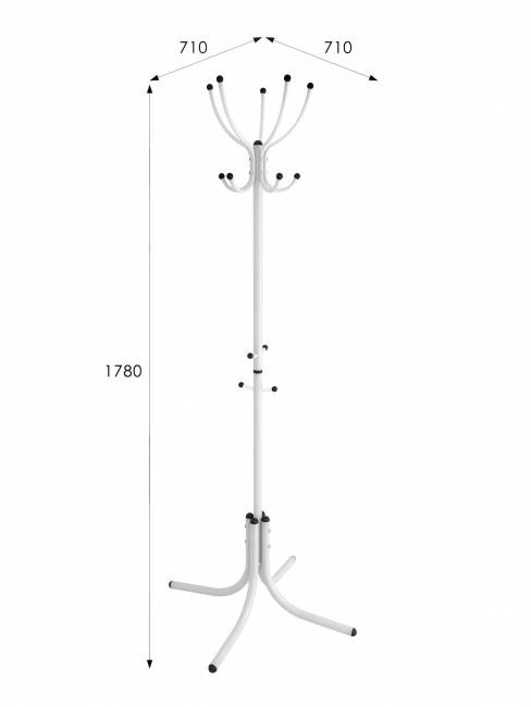 Вешалка напольная М 10 белый