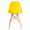 Стул Синди Имс/Cindy Eames (мод.1801) дерево бук/металл/сиденье пластик, 45х51х82см, желтый  (Комплект из 4 шт.) желтый дерево бук/металл/сиденье пластик