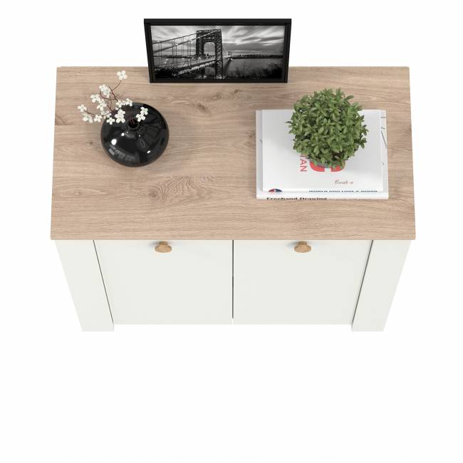 Тумба с дверками Джастин 16.228.02 цвет белый шагрень/дуб белый эксклюзив Тумба с дверками Джастин 16.228.02 цвет белый шагрень/дуб белый эксклюзив