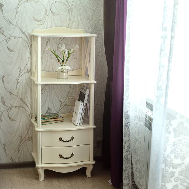 Этажерка Джульетта 2 уровня, дуб шампань Л Этажерка Джульетта 2 уровня, дуб шампань Л