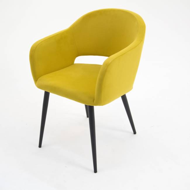 Стул Пичч чёрный / горчичный