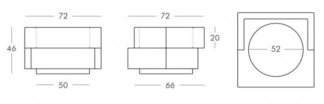 Кашпо пластиковое Cubic Yo Standard 720х720х460 мм Кашпо пластиковое Cubic Yo Standard 720х720х460 мм