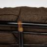 Кресло-качалка PAPASAN/ПАПАСАН w 23/01 B /с подушкой/ 115х78х104 см, Antique brown (античный черно-коричневый), ткань Коричневый, 3М7-147