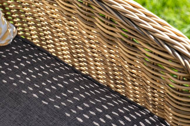 "Равенна" диван двухместный плетенный из ротанга, цвет соломенный "Равенна" диван двухместный плетенный из ротанга, цвет соломенный